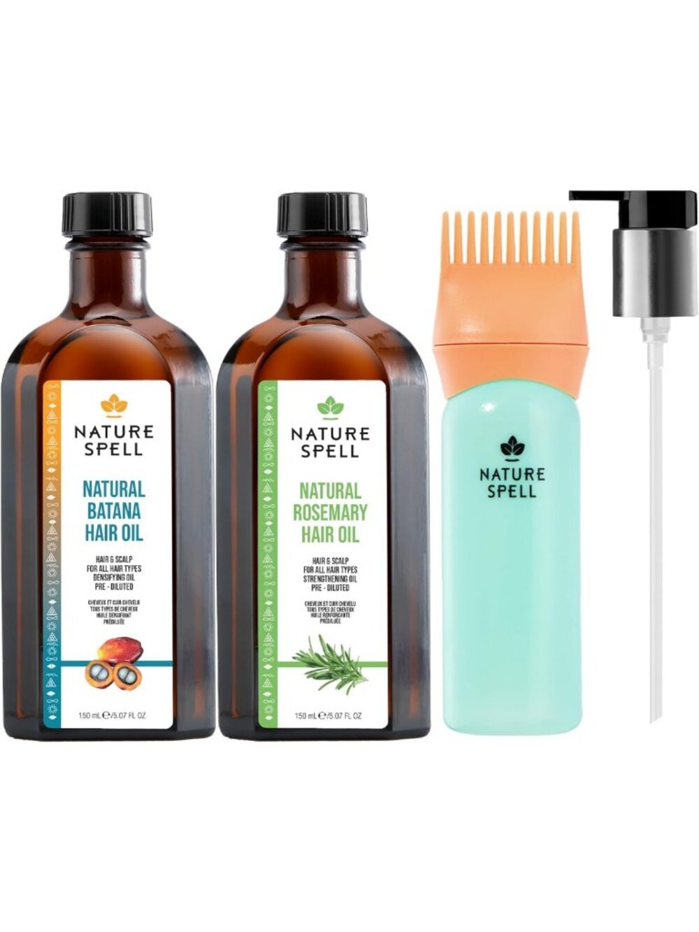 Hair Growth Duo with Rosemary & Batana Oils, Pre-Diluted, Natural & Nourishing